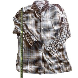 Daniel Cremieux Blue and White Checkered Button-Down Shirt